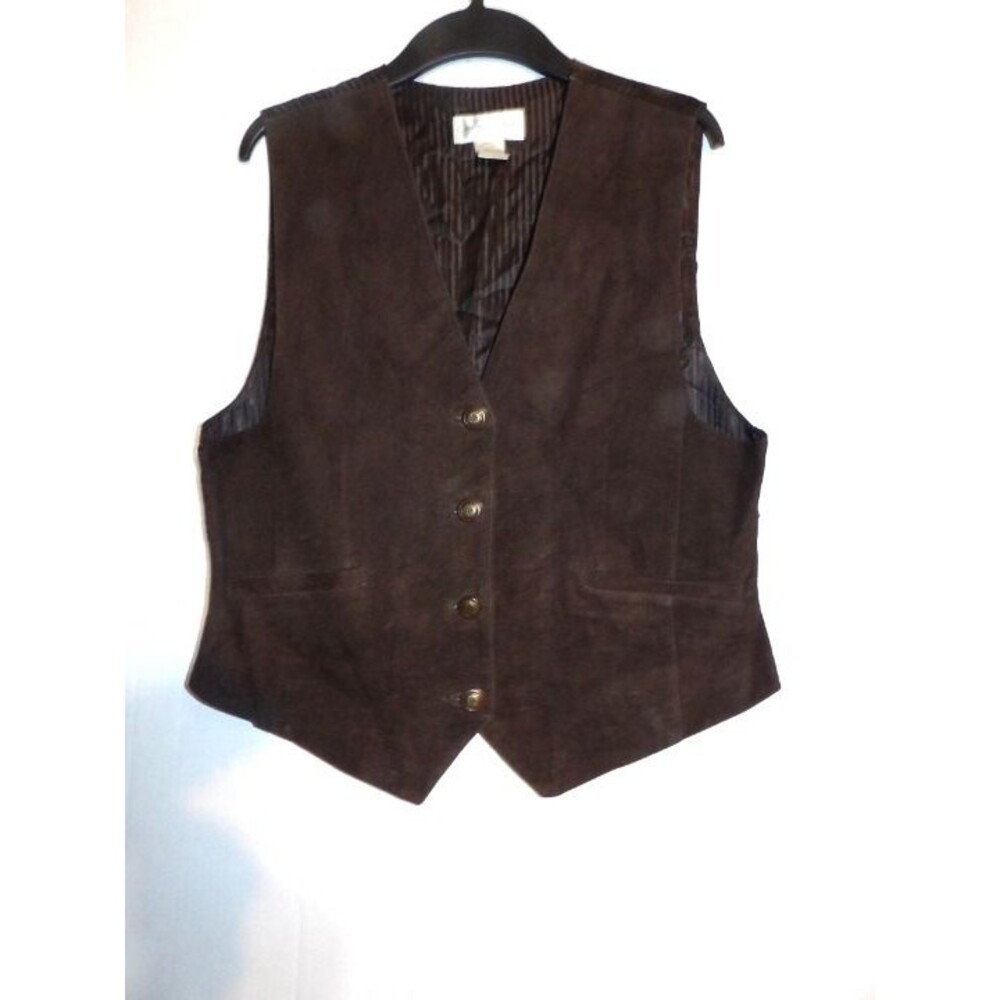 Casual Corner Brown Women Vest Size Large
